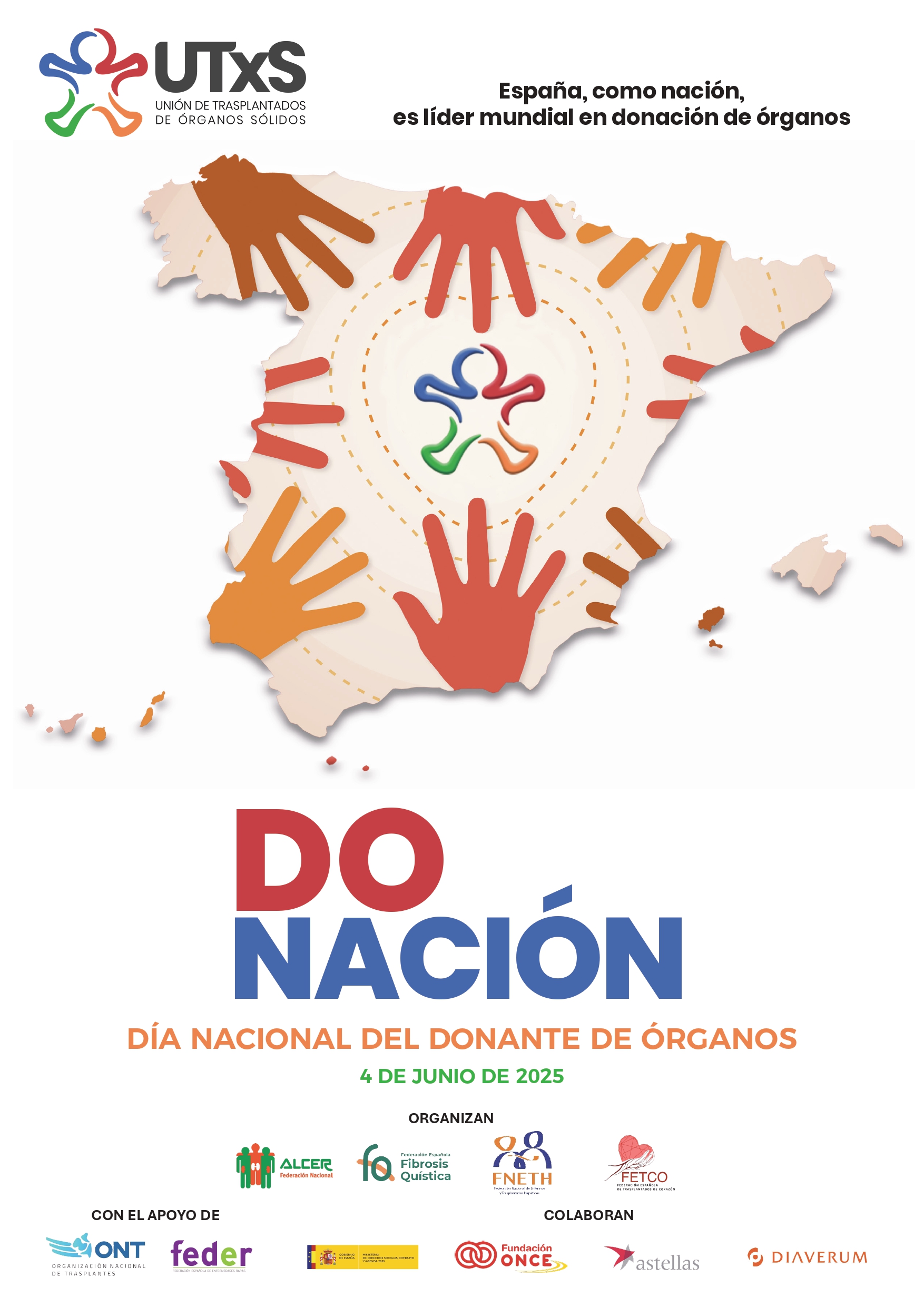 La Unión de Trasplantados de Órganos Sólidos celebra, en el Día Nacional del Donante, que España da el “Do” de pecho y consolida su liderazgo mundial en donación de órganos