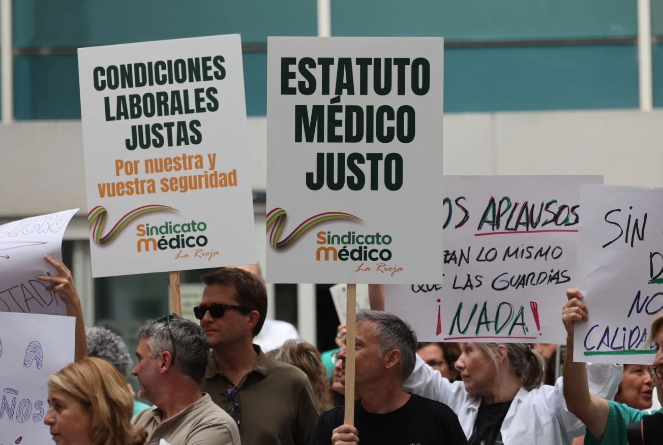 Fotografía de la pasada huelga nacional de médicos en La Rioja