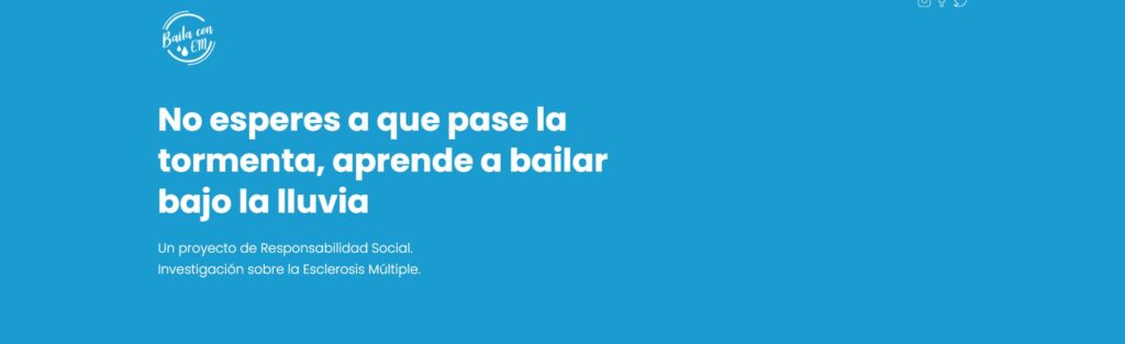 Captura de pantalla de la asociación Baila con em
