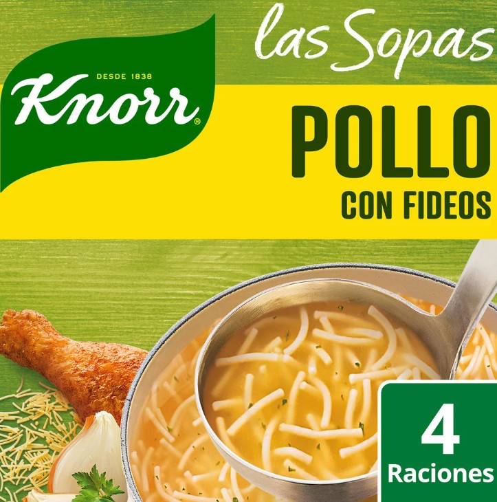 sopa deshidratada de la marca Knorr