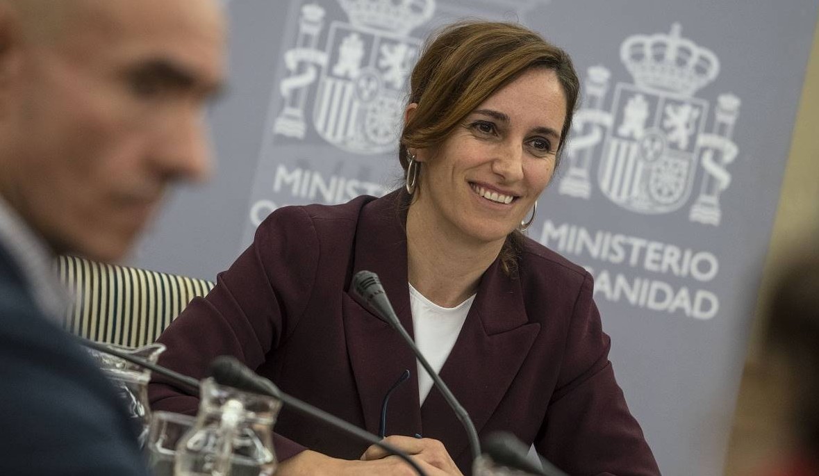 Mónica García, Ministra de Sanidad durante una rueda de prensa