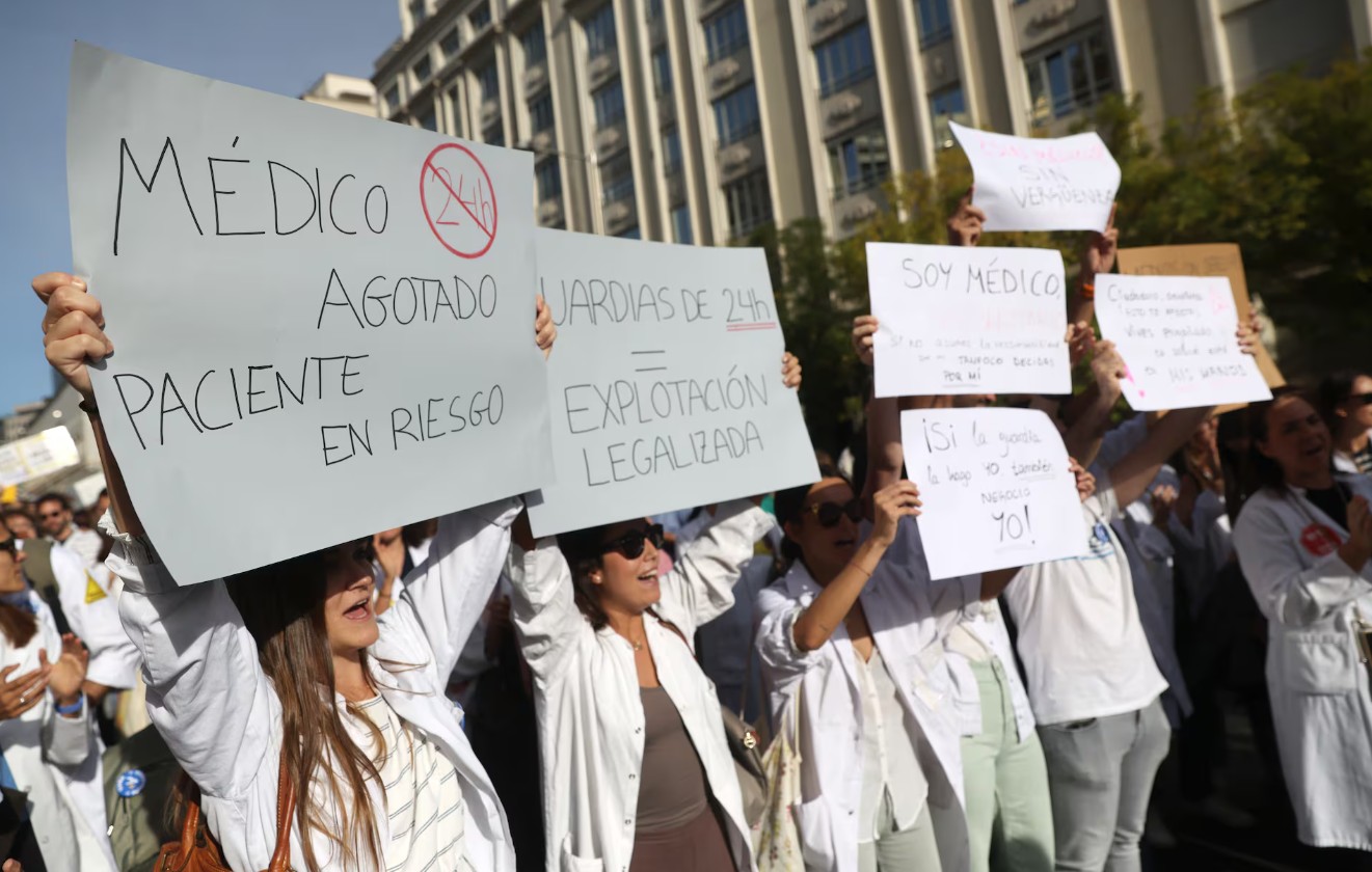 Fotografía de archivo de la huelga de médicos en octubre de 2025